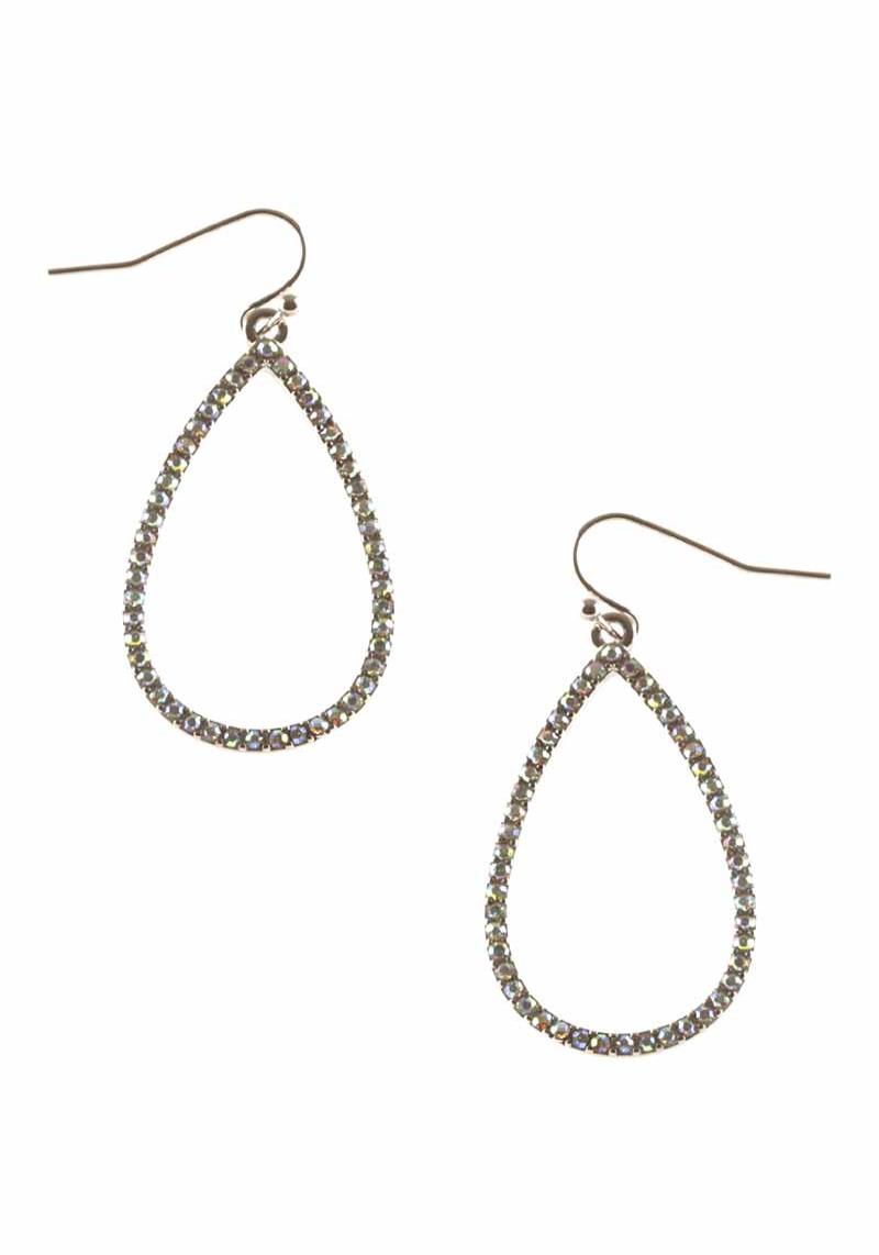 RHINESTONE TEARDROP DANGLE EARRING