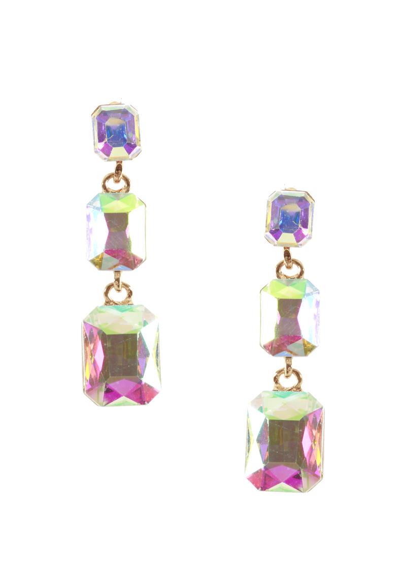 FASHION CRYSTAL STONE DROP EARRING