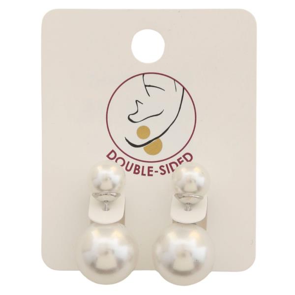 PEARL BOTH SIDE STUD EARRING
