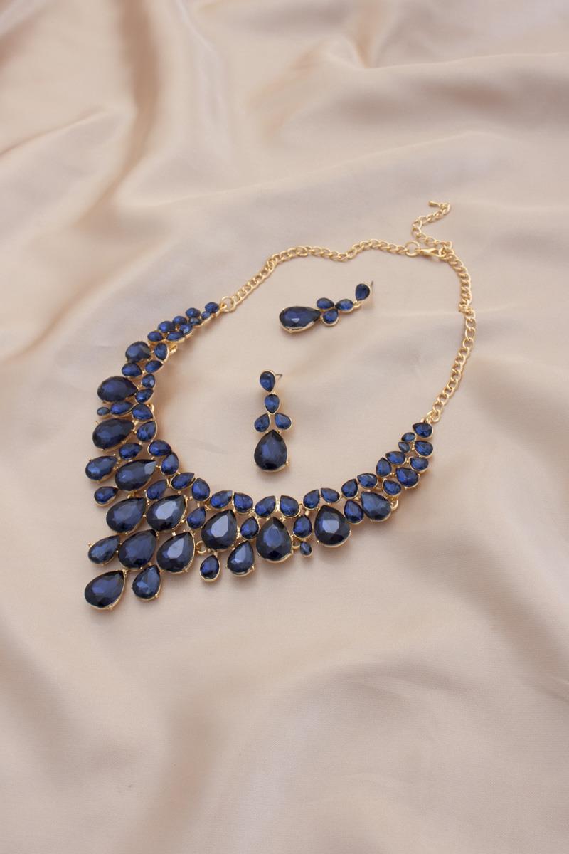 TEARDROP RHINESTONE NECKLACE