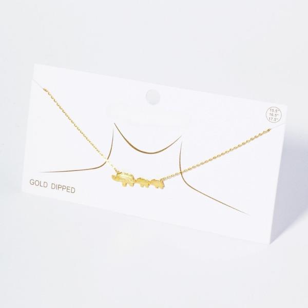 GOLD DIPPED PENDANT NECKLACE