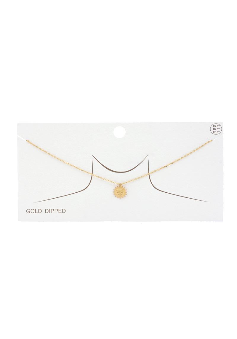 SUN CHARM GOLD DIPPED NECKLACE