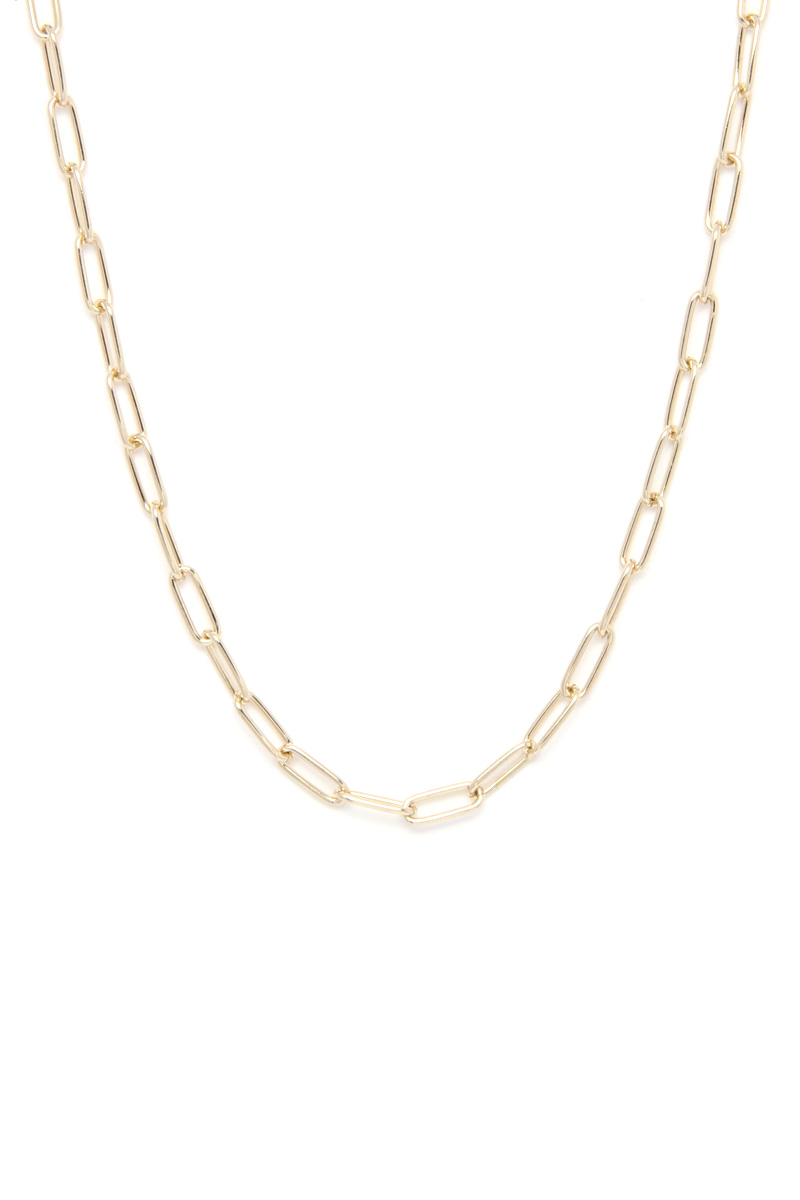 SODAJO OVAL LINK METAL NECKLACE