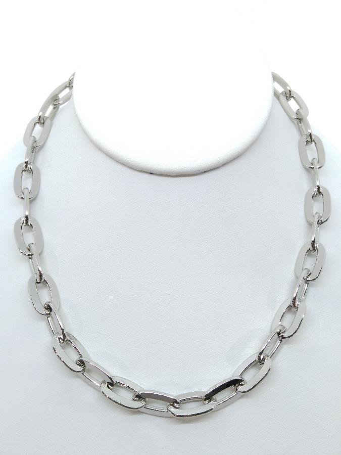 SODAJO OVAL LINK METAL NECKLACE