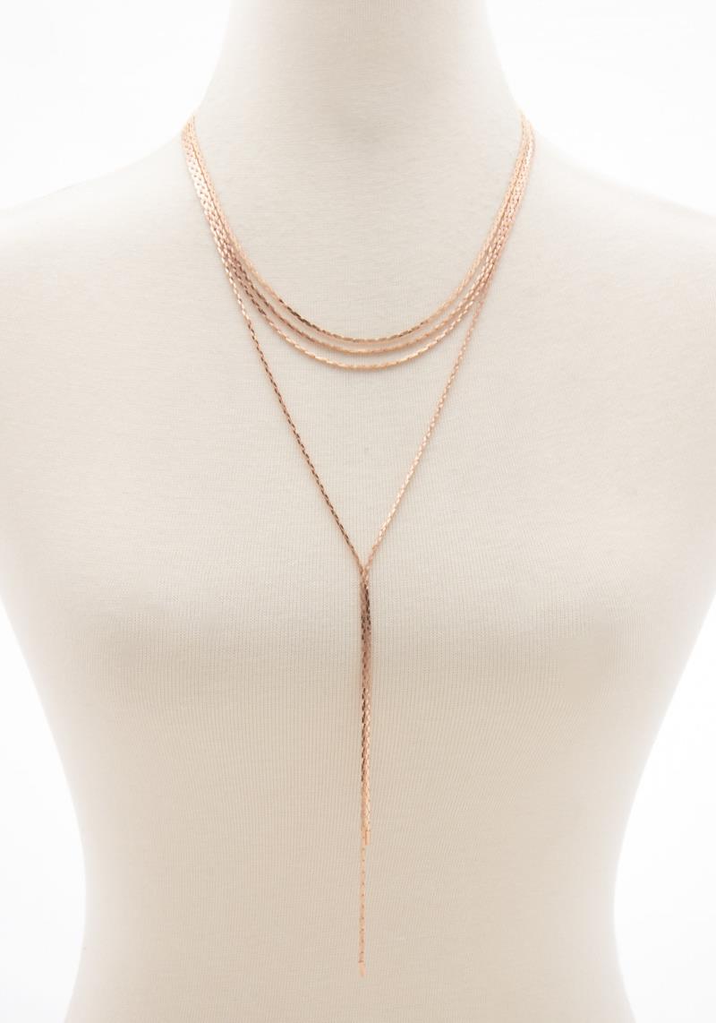 LAYERED Y SHAPE NECKLACE