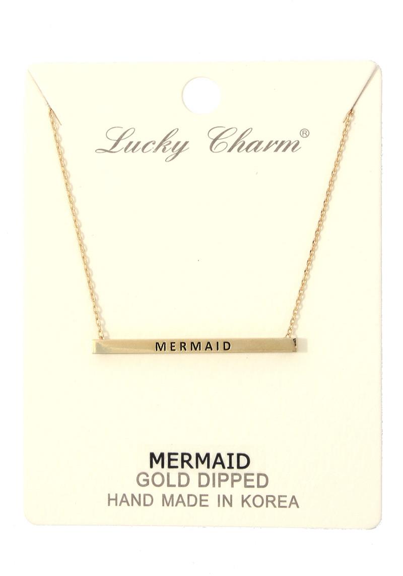 "MERMAID" INSPIRATION METAL BAR NECKLACE