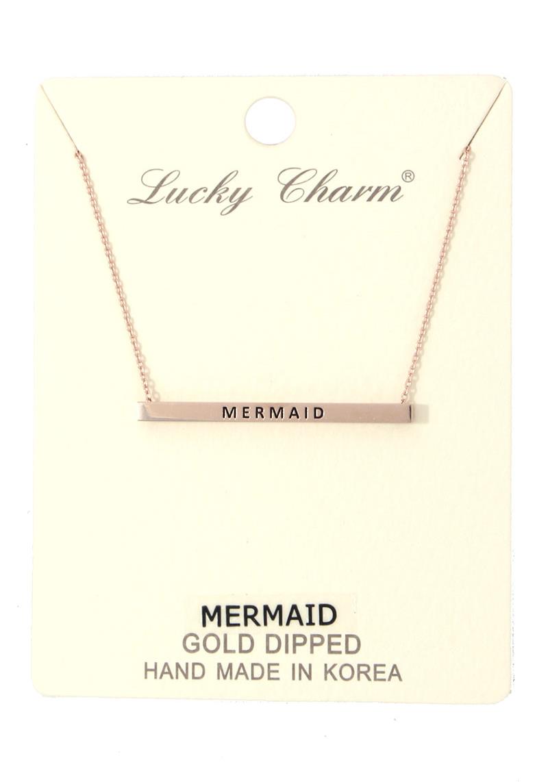 "MERMAID" INSPIRATION METAL BAR NECKLACE