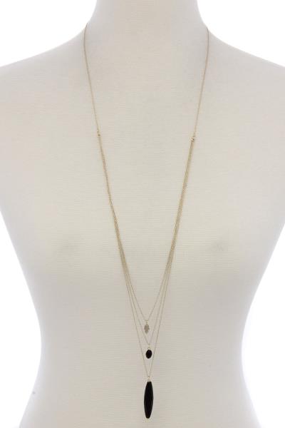 BEADED MULTI LAYERED NECKLACE