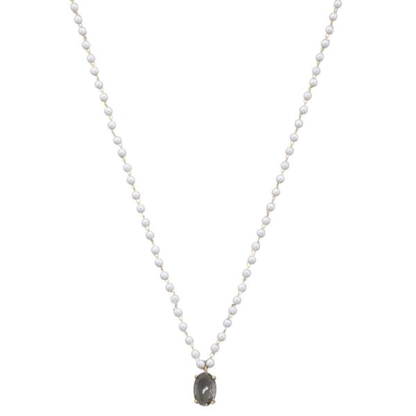 SODAJO PEARL LINK CHAIN NECKLACE