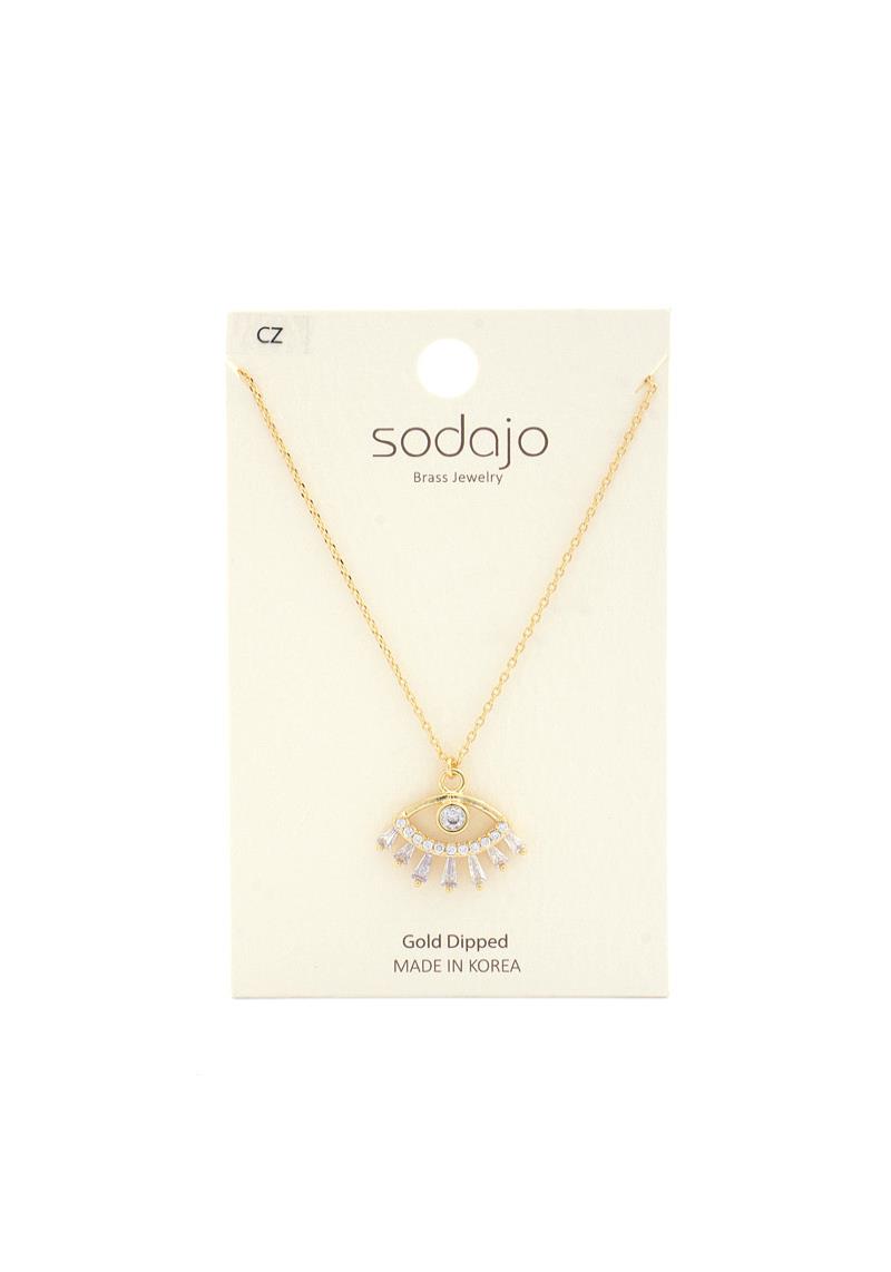 SODAJO EYE CHARM GOLD DIPPED NECKLACE