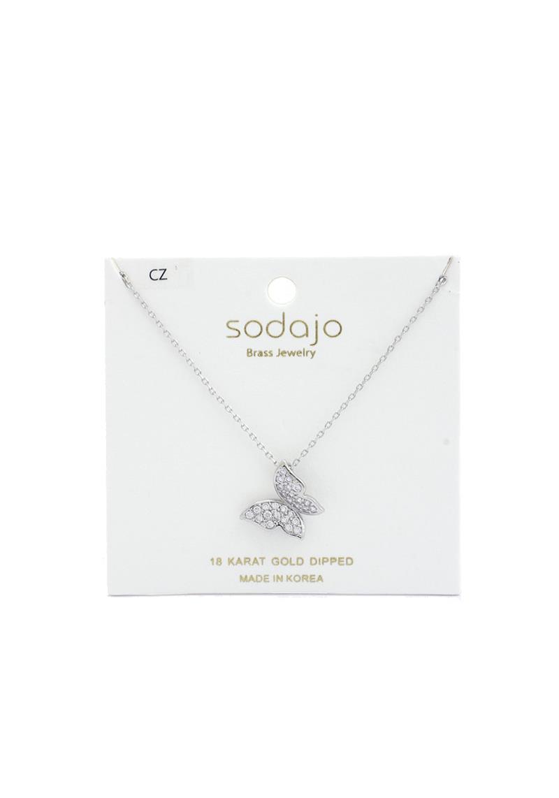 SODAJO BUTTERFLY 18K GOLD DIPPED NECKLACE