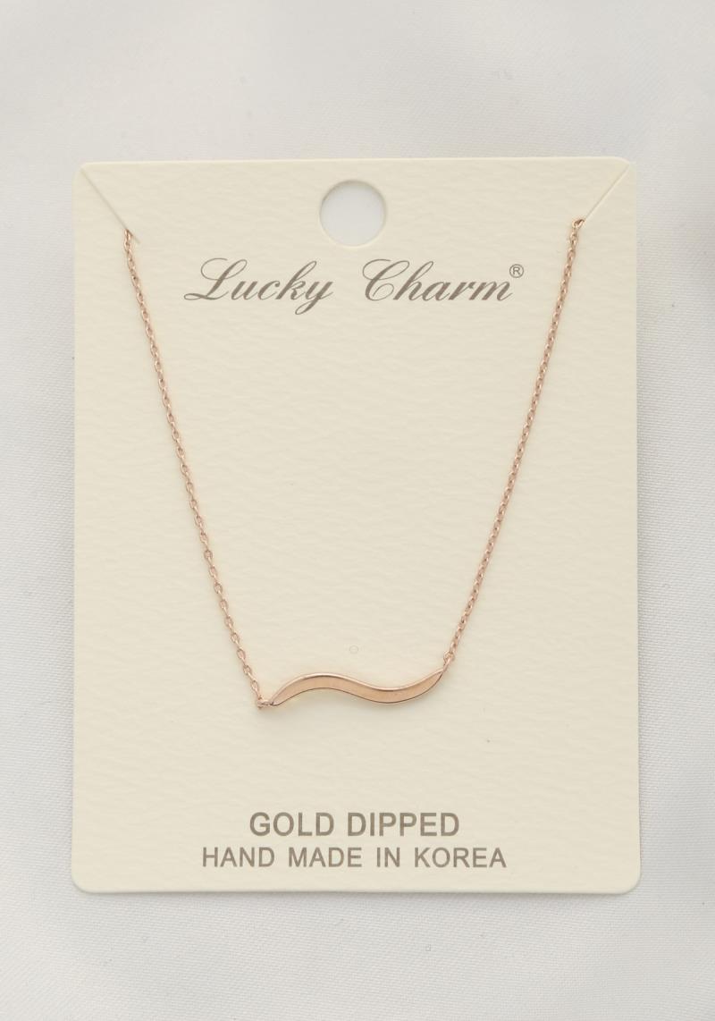 WAVY BAR GOLD DIPPED NECKLACE