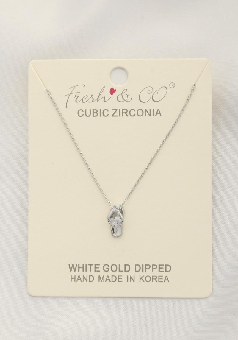 FLIP FLOP CHARM GOLD DIPPED NECKLACE