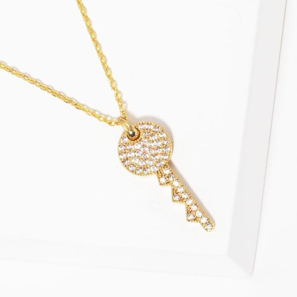 KEY CHARM GOLD DIPPED NECKLACE