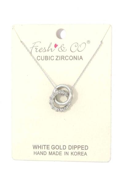 DOUBLE CIRCLE LINKED NECKLACE