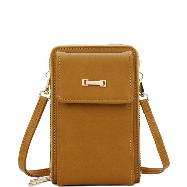 TRENDY SMOOTH ZIPPER CROSSBODY BAG