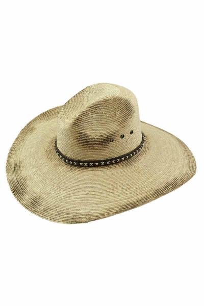 FASHION STRAW LEATHER X LINE STRAP SUNHAT