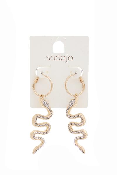 SODAJO SNAKE HOOP EARRING