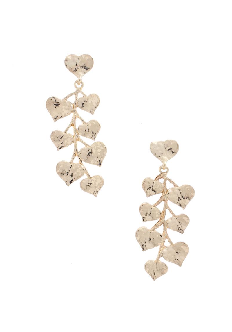 SODAJO HAMMERED METAL HEART SHAPE EARRING