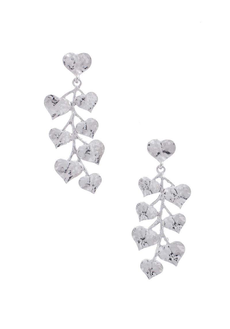 SODAJO HAMMERED METAL HEART SHAPE EARRING