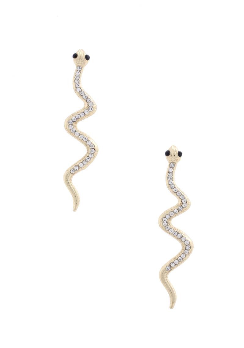 SODAJO RHINESTONE SNAKE EARRING