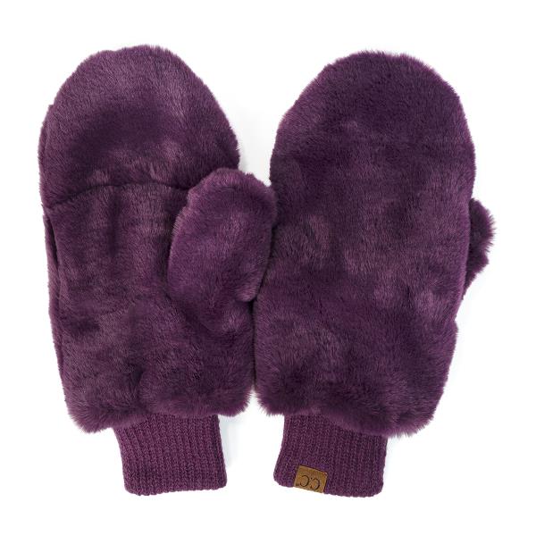 C.C FAUX FUR MITTEN CC GLOVE