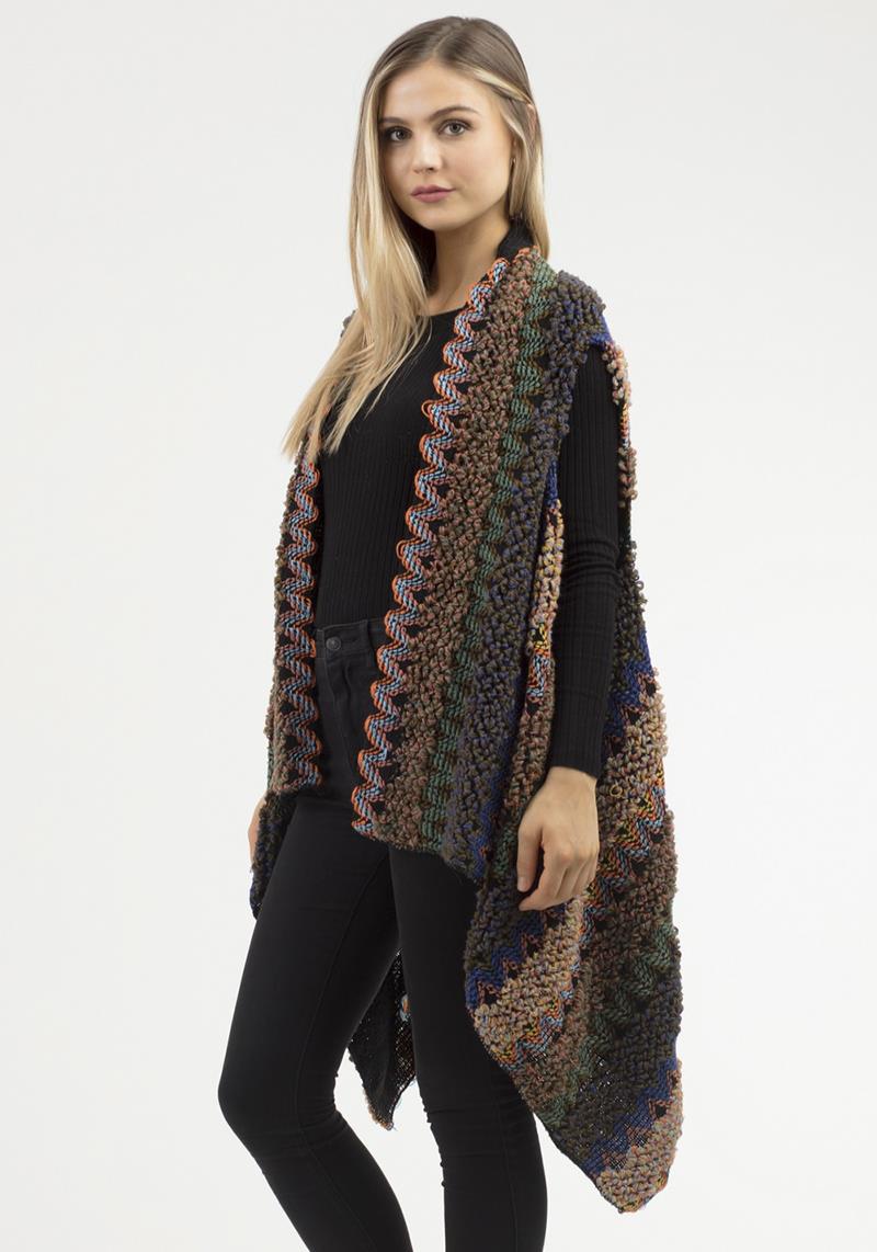 MULTI COLOR CHEVRON VEST