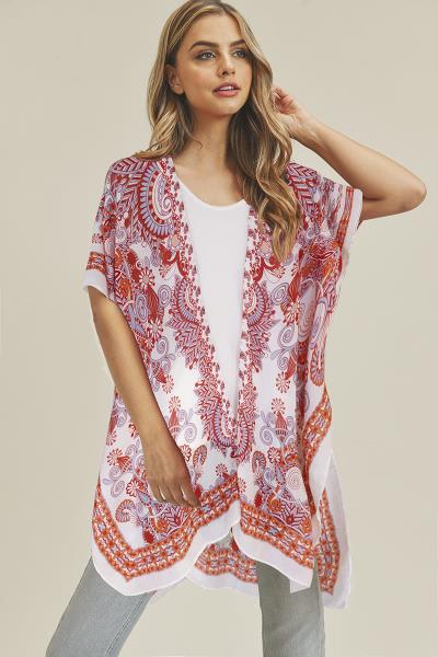 FASHION MULTI PRINT KIMONO