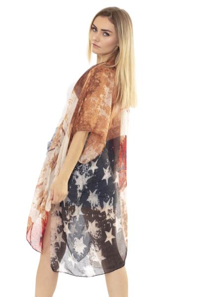 VINTAGE AMERICAN FLAG KIMONO