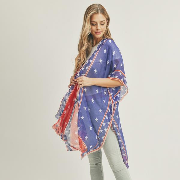 AMERICAN FLAG KIMONO