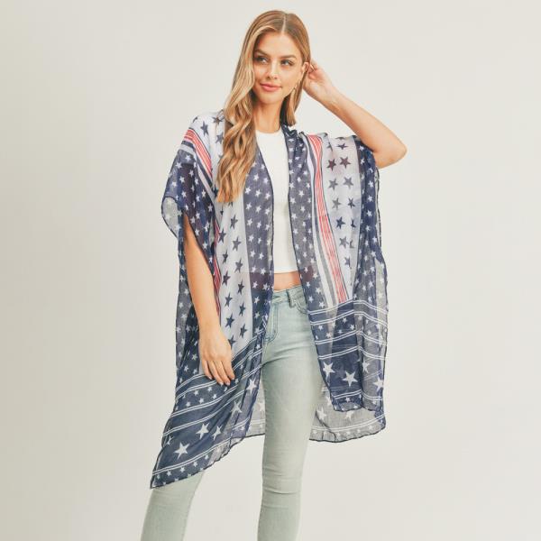 AMERICAN FLAG KIMONO