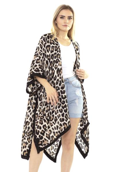 LEOPARD PRINT KIMONO