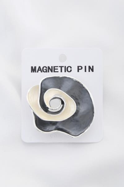 TWO TONE SWIRL MAGNETIC PIN