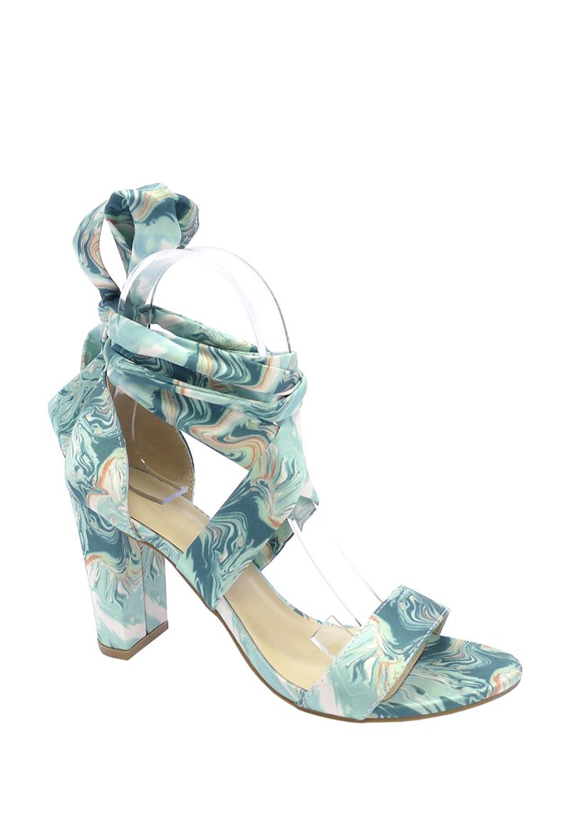 ABSTRACT PRINT WIDE HEEL