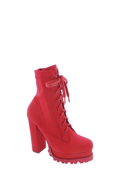 STYLISH COLOR LACE HIGH HEEL BOOTS