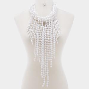 CHUNKY OVERSIZE PEARL BEAD NECKLACE