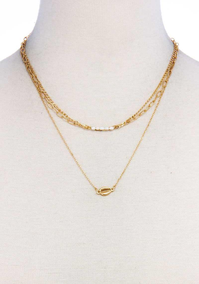 TRENDY FASHION TRIPLE LAYER NECKLACE