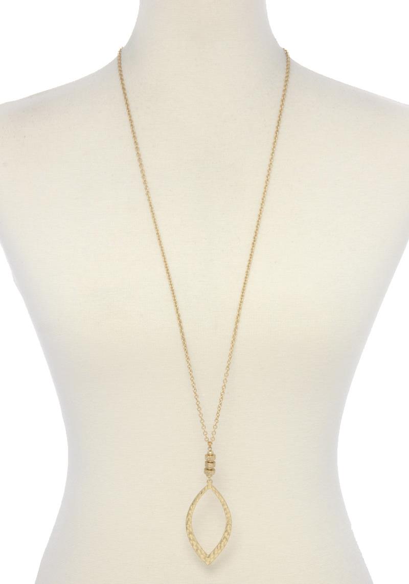 4 STYLE HAMMERED PENDANT NECKLACE