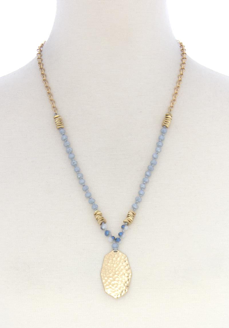 MOROCCAN SHAPE BEADED NECKLACE