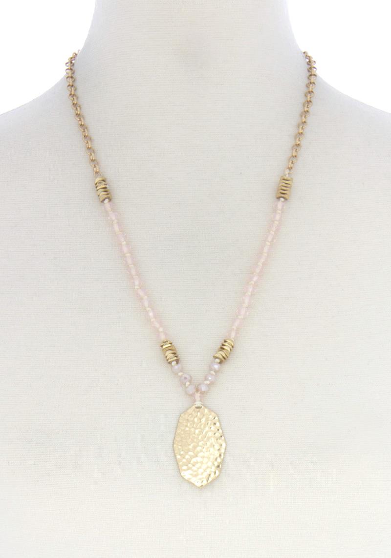 MOROCCAN SHAPE BEADED NECKLACE