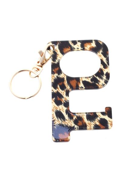 FASHION ACRYLIC SANITARY NO TOUCH DOOR OPENER KEY RING