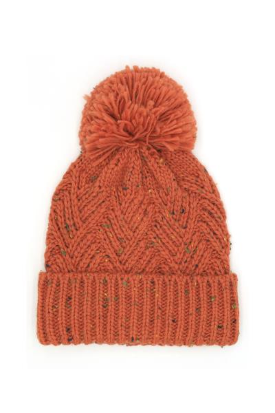 WIDE POM POM KNIT BEANIES