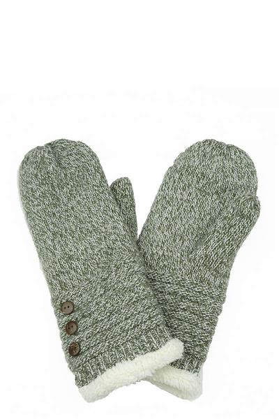 SHERPA FLEECED MITTEN GLOVES