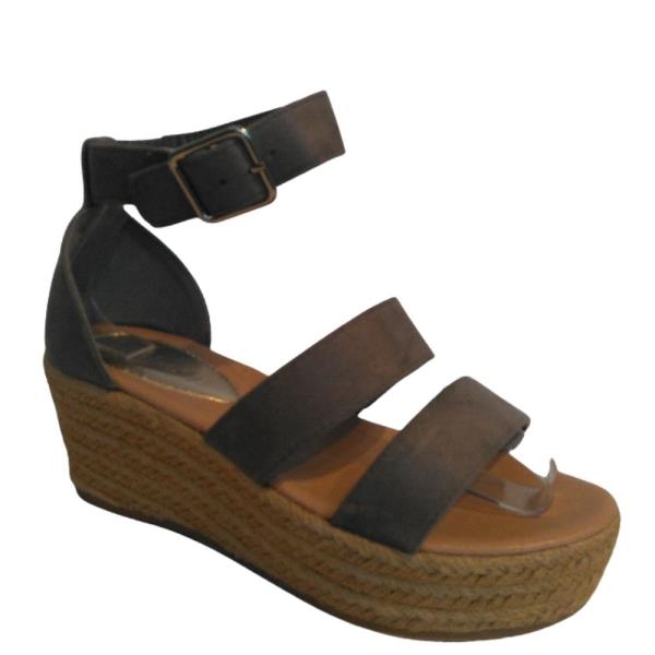 ESPADRILLE WEDGE SANDAL WITH ANKLE STRAP