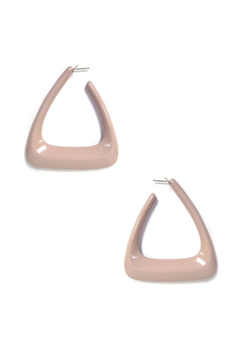 FASHION GLOSSY TRIANGLE SHAPE EARRING