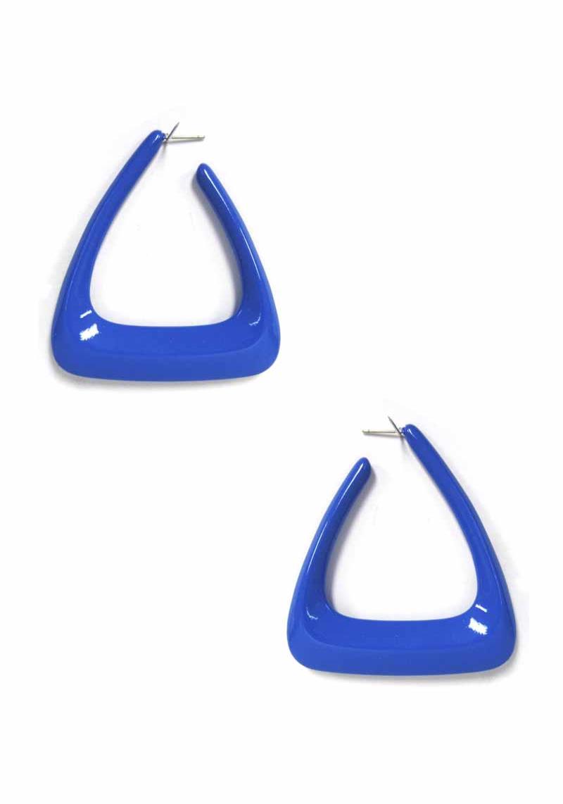 FASHION GLOSSY TRIANGLE SHAPE EARRING