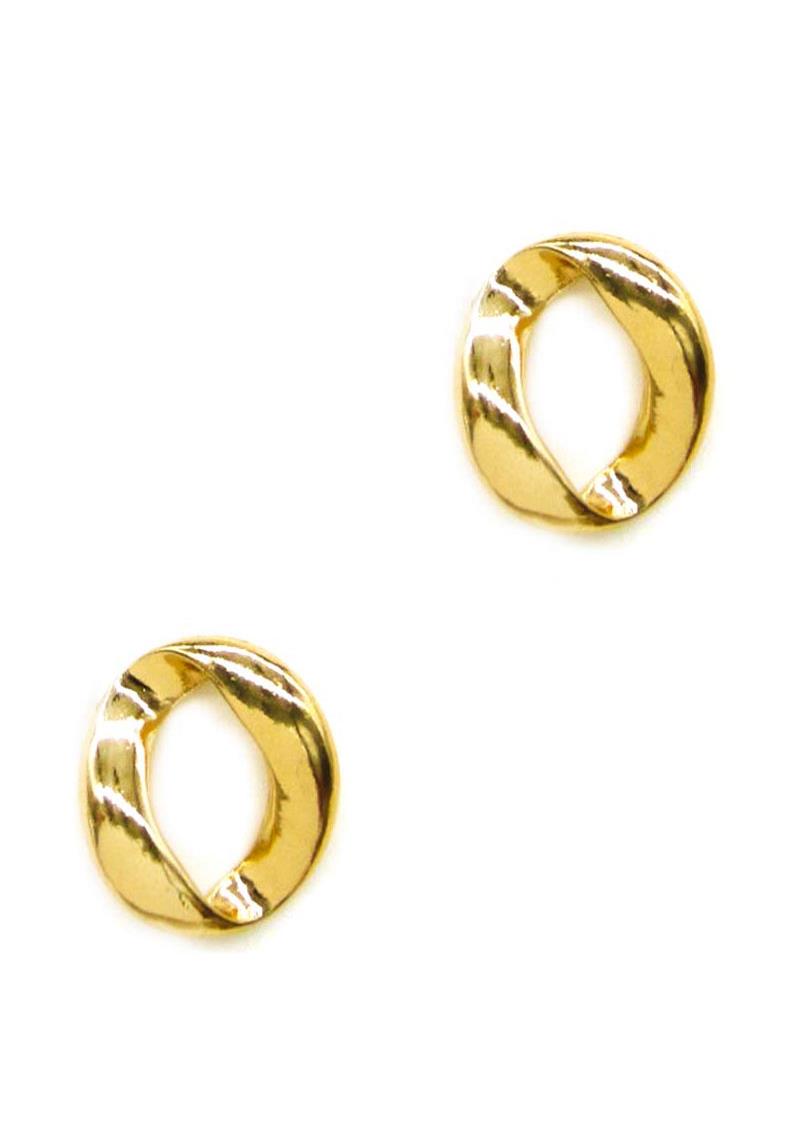 METAL ROUND STUD EARRING