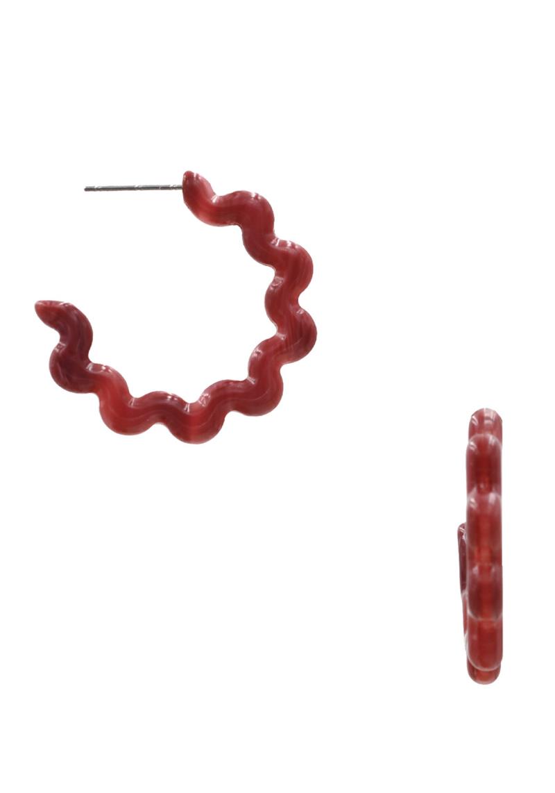 WAVY OPEN HOOP EARRING