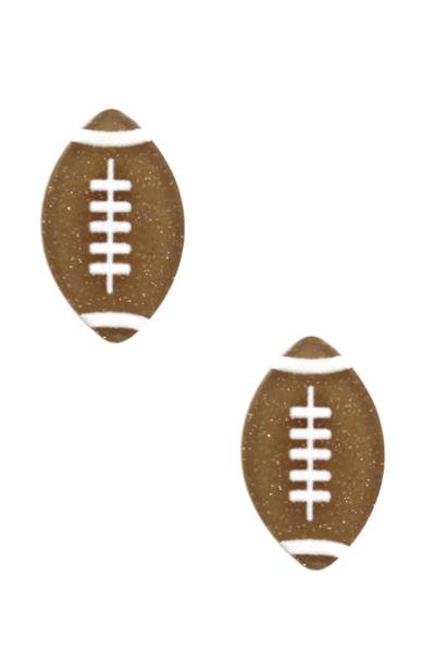 FOOTBALL GLITTER POST EARRING