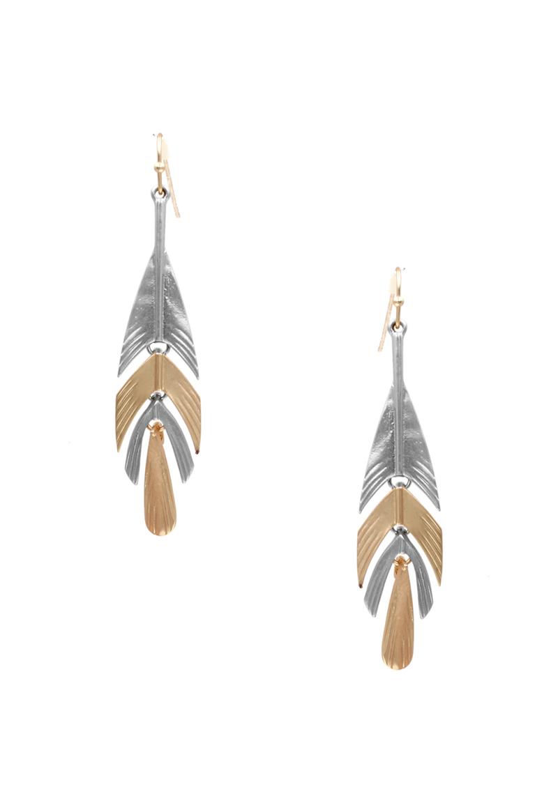 FEATHER 4 DROP EARRING